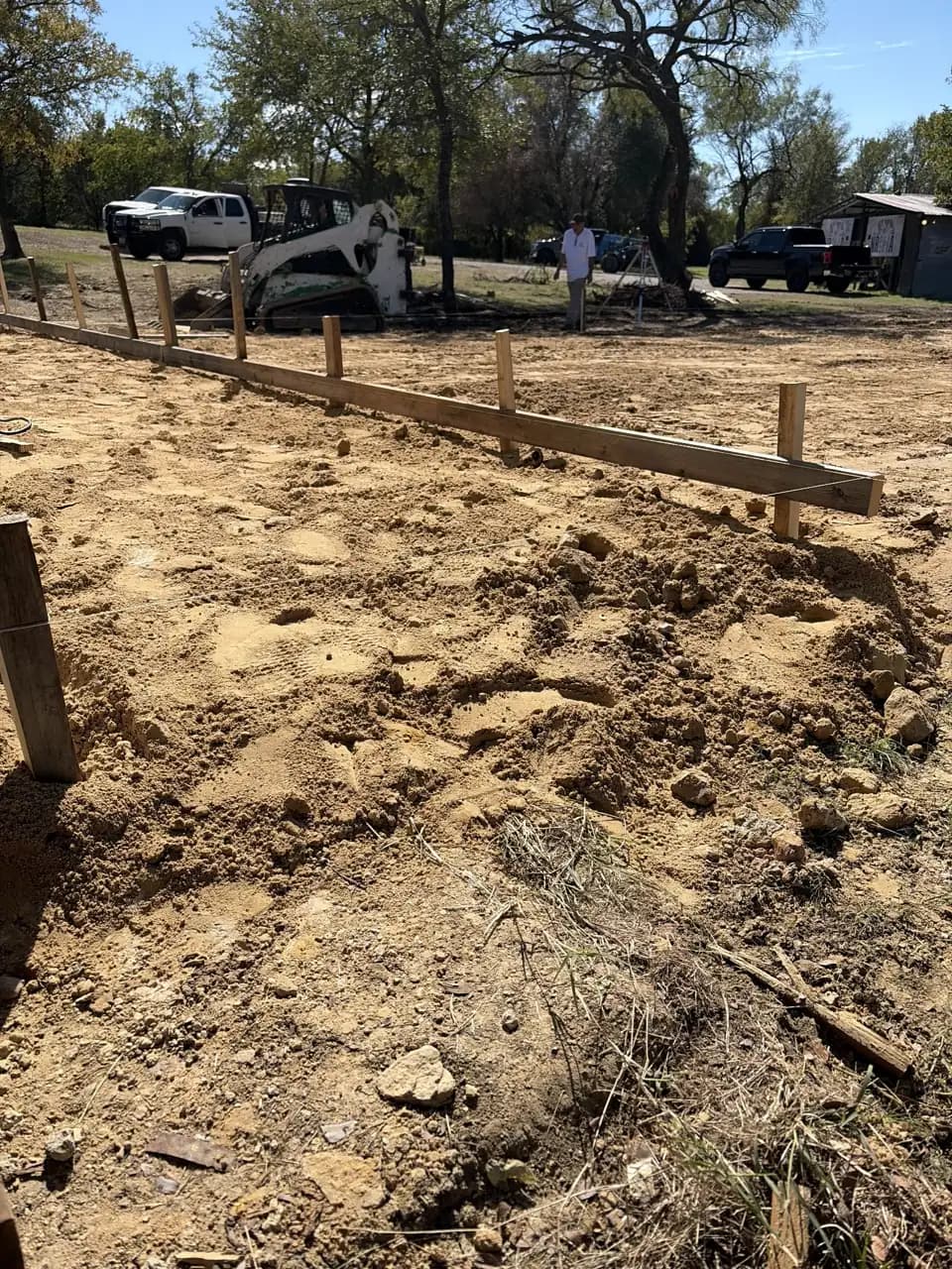 Preparing the site for concrete by Rugged American Exteriors
